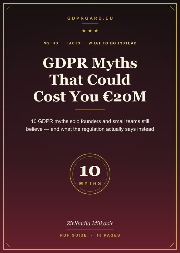 Cover of GDPR Myths That Could Cost You €20M